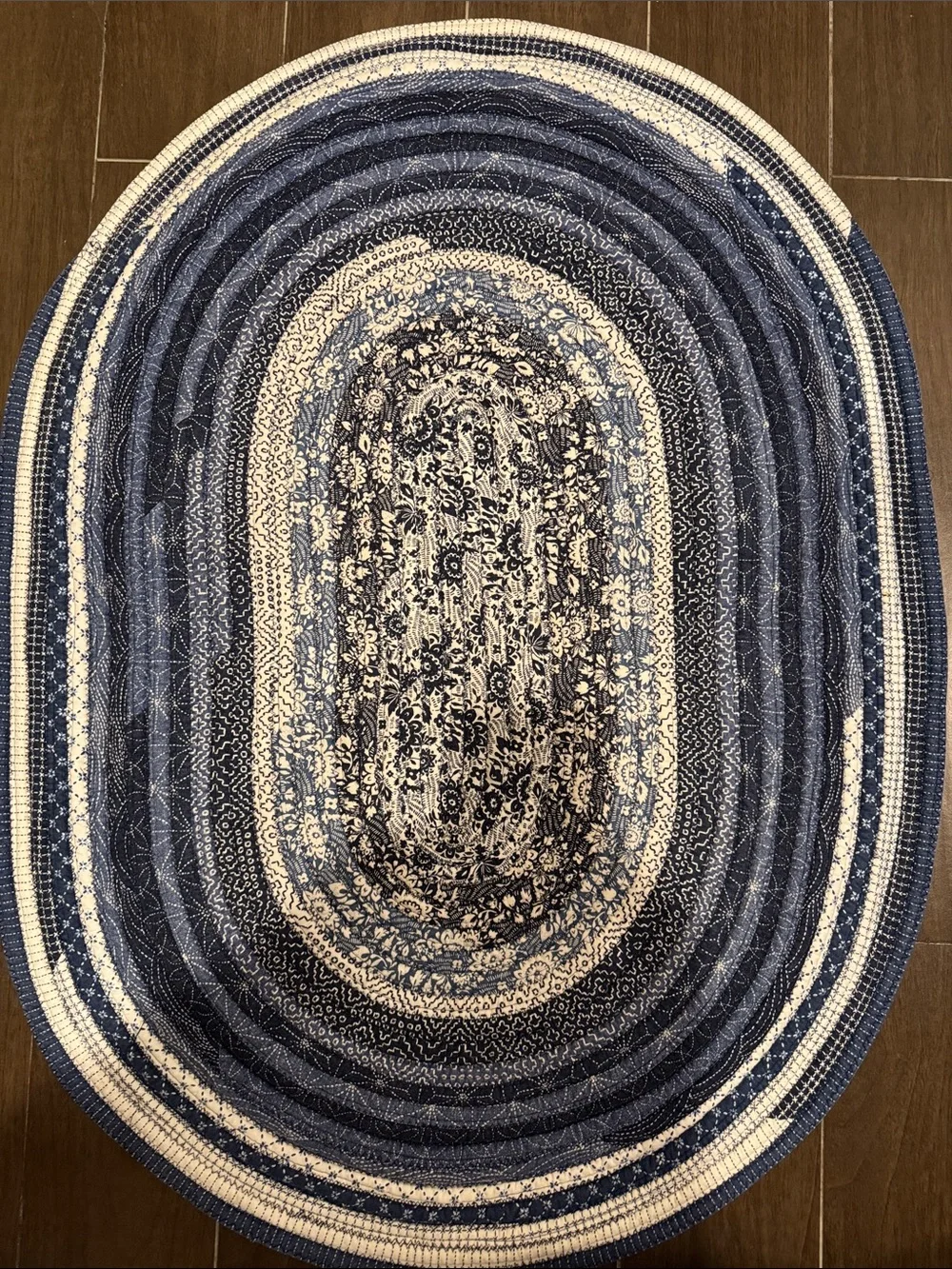 Jelly Roll Rug - Navy and White